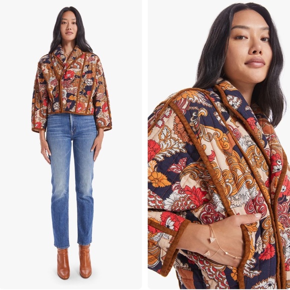 Mother Big Time Bound Paisley Quilted Jacket, Flowers In Her Hair - Picture 1 of 16
